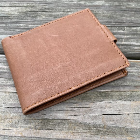 Wallet Handmade Brown Genuine Leather Card Holder - Picture 4 of 10